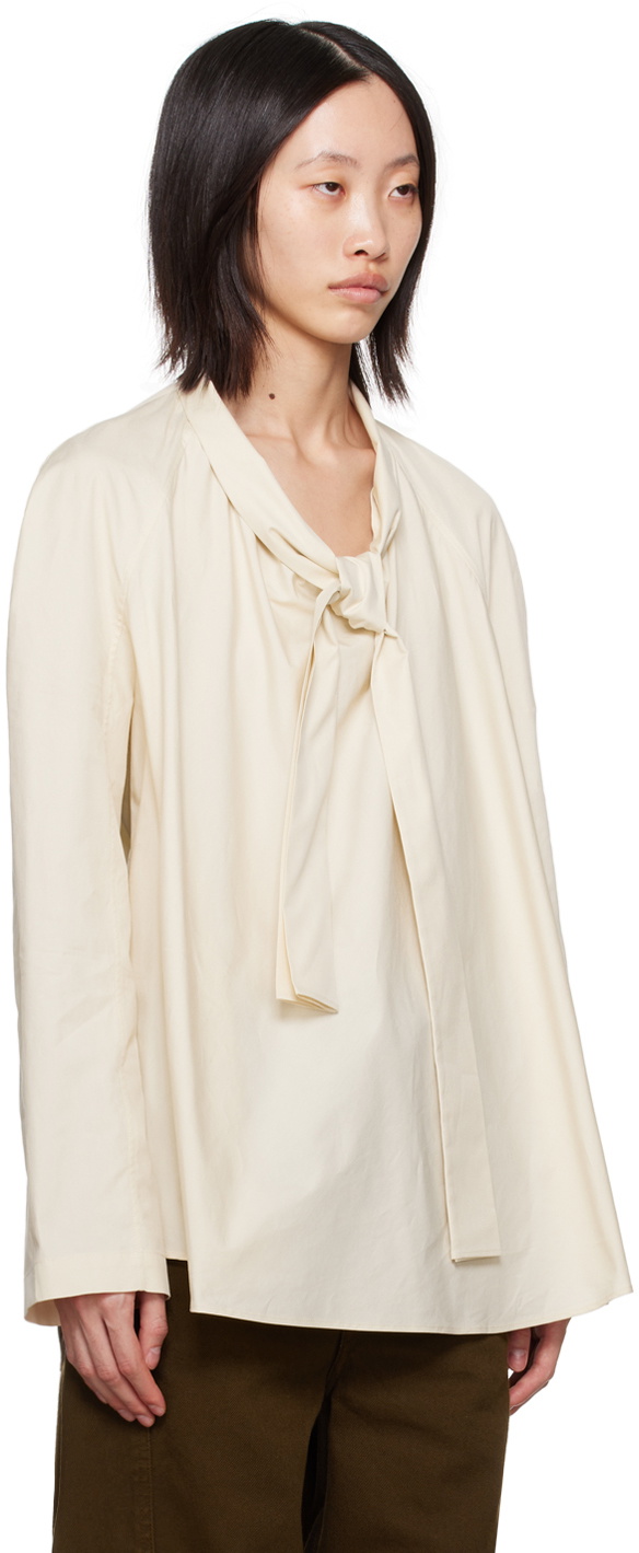 LEMAIRE Off-White Ascot Blouse Lemaire, image size:584x1419