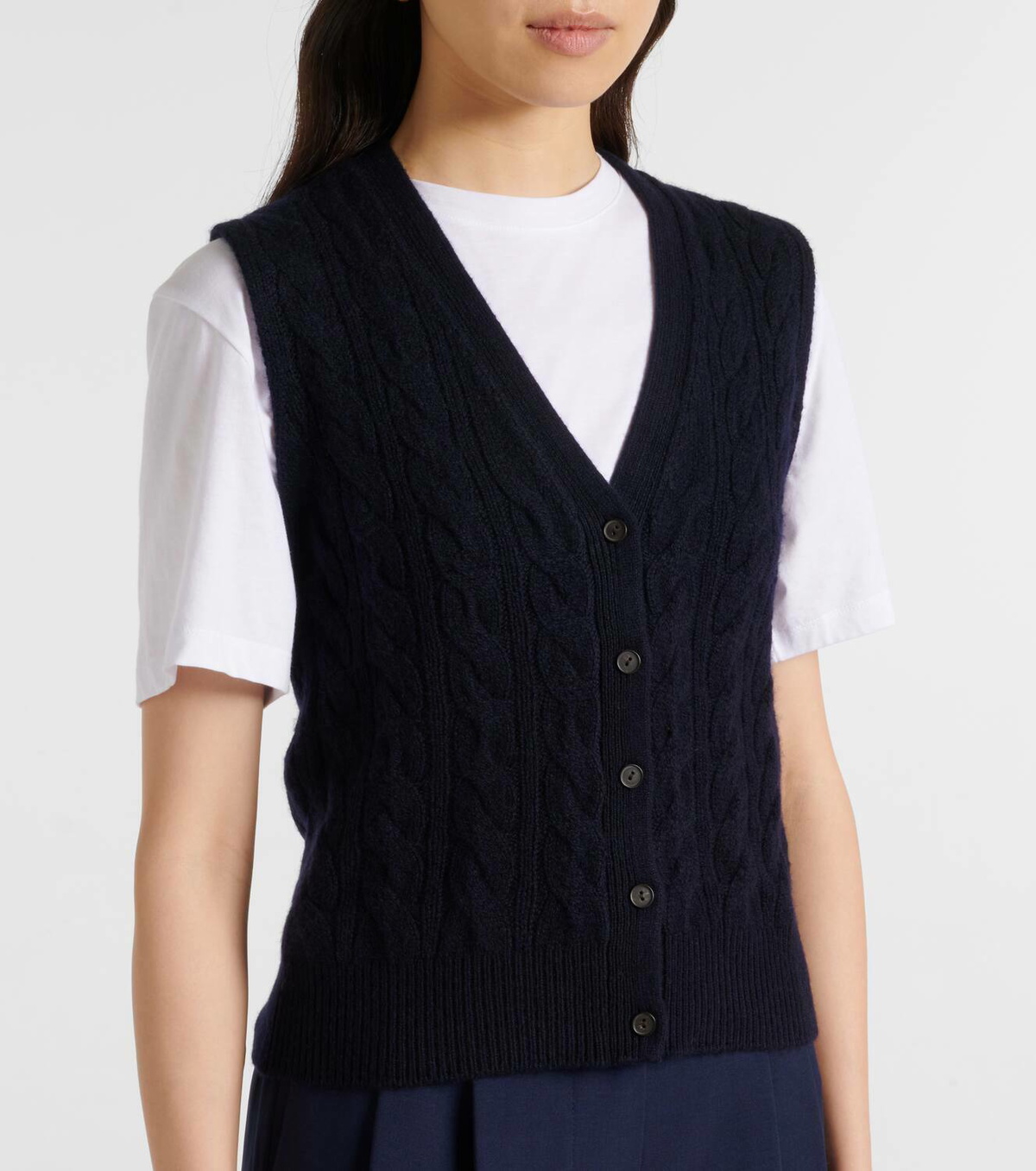 Vince Wool and cashmere-blend vest