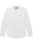 Polo Ralph Lauren - Cutaway-Collar Logo-Embroidered Cotton-Jersey Shirt - White