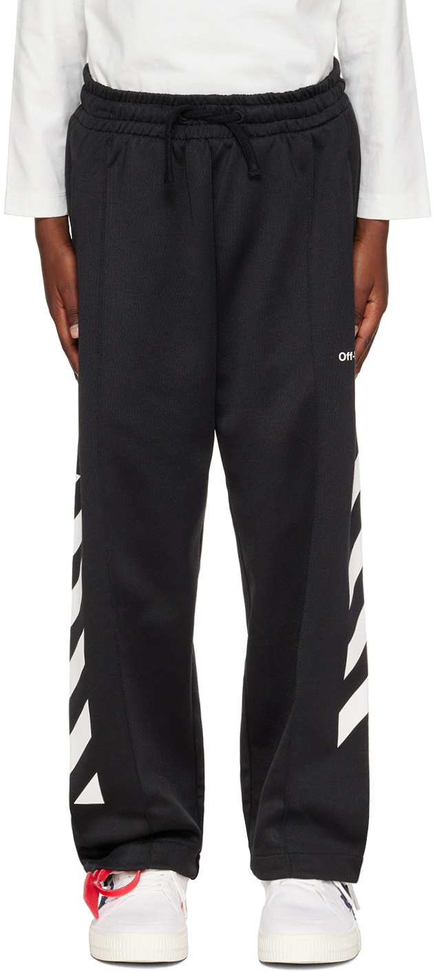 Off White Kids Black Off Helvetica Lounge Pants Off White