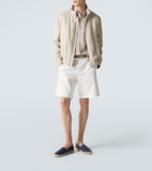 Brunello Cucinelli Suede-trimmed canvas espadrilles