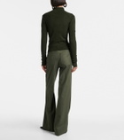 Victoria Beckham Wool-blend zip-up sweater