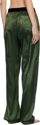TOM FORD Khaki Stretch Silk Satin PJ Lounge Pants