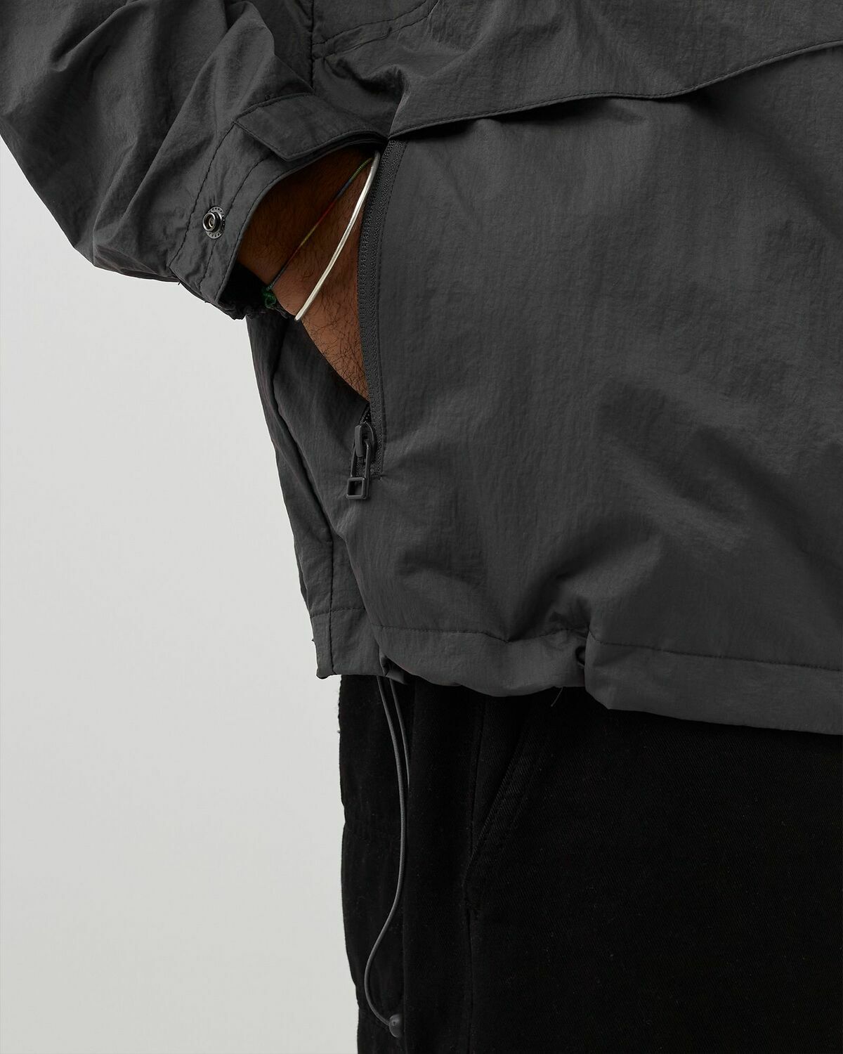 By Parra Distorted Logo Jacket Grey Half Zips By Parra