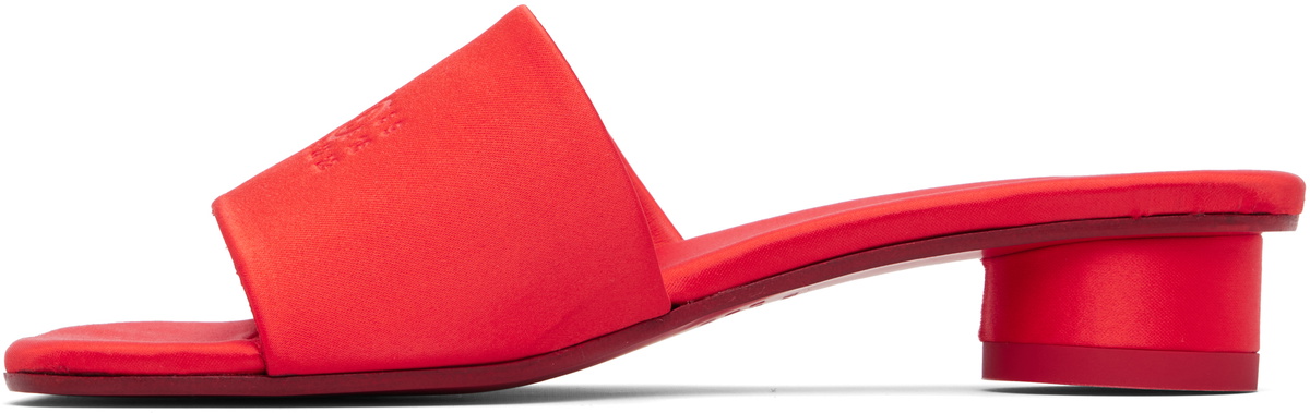 MM6 Maison Margiela Red Anatomic Numeric Heeled Sandals