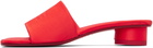 MM6 Maison Margiela Red Anatomic Numeric Heeled Sandals