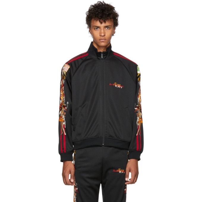Photo: Doublet Black Chaos Embroidery Track Jacket
