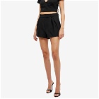 AREA NYC Women's Crystal Nameplate Short in Black
