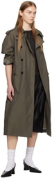UMBER POSTPAST Taupe Mud-Dyed Trench Coat