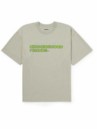 Neighborhood - ghost Printed Cotton-Jersey T-Shirt - Green