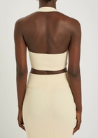 Wardrobe.nyc Ribbed Knit Crop top Cream