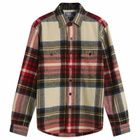 Polo Ralph Lauren Men's Flannel Check Overshirt in Cream Red Multi
