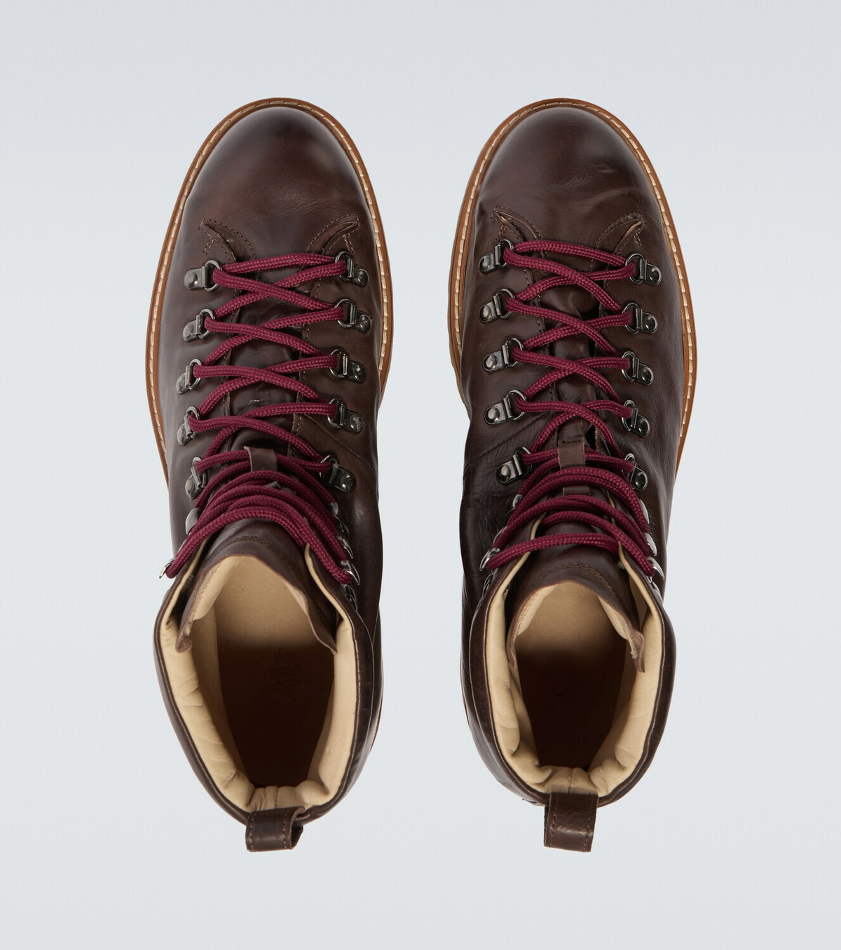 Eleventy Leather lace-up boots
