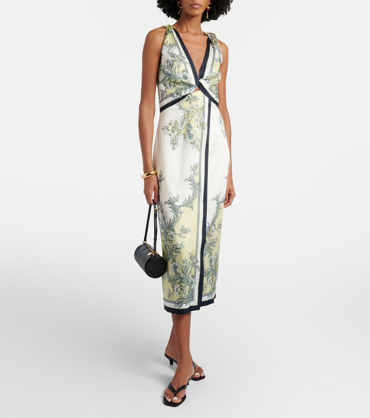 Veronica Beard Kaliza floral twill midi dress