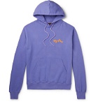 Très Bien - Souvenir Logo-Print Fleece-Back Cotton-Jersey Hoodie - Purple