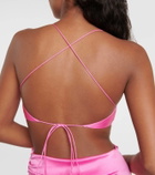 The Sei Silk charmeuse bra top