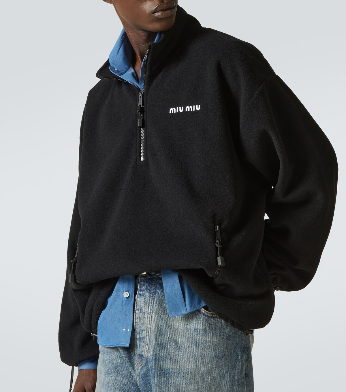 Miu Miu Fleece half-zip sweater
