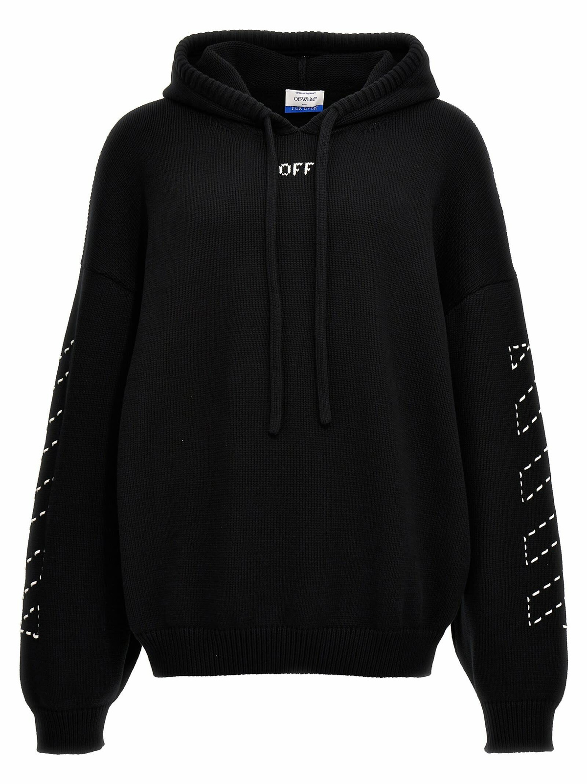 Off-White Men's Scribble Diag Boxy Crew Neck Sweat in Black