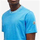 Moncler Men's Collar Logo T-Shirt in Blue