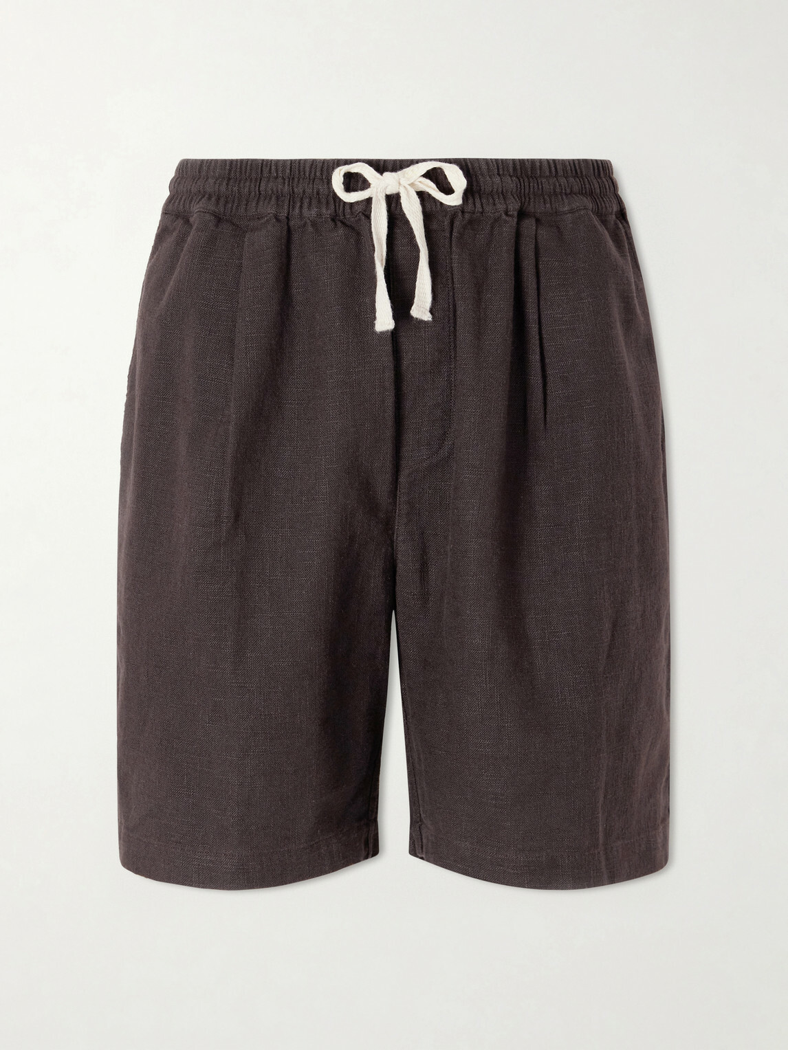 3sixteen - Straight-Leg Linen Drawstring Shorts - Brown