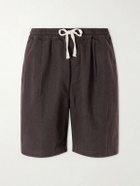 3sixteen - Straight-Leg Linen Drawstring Shorts - Brown