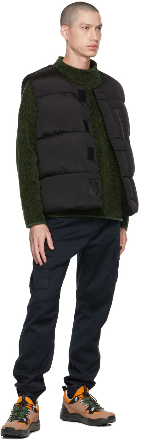 Stone Island Black Garment-Dyed Down Vest Stone Island