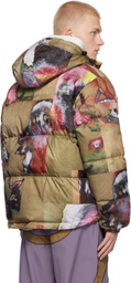 KidSuper Multicolor Faces Collage Printed Down Jacket