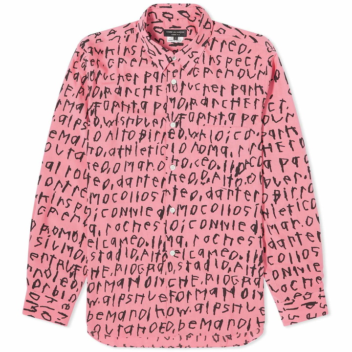 Photo: Comme des Garçons Homme Plus Men's Printed Shirt in Pink/Black