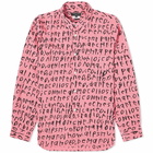 Comme des Garçons Homme Plus Men's Printed Shirt in Pink/Black