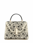 VALEXTRA Micro Iside Embroidered Top Handle Bag