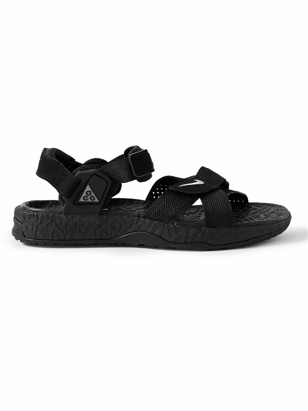 Photo: Nike - ACG Air Deschutz Suede and Webbing-Trimmed Rubber Sandals - Black