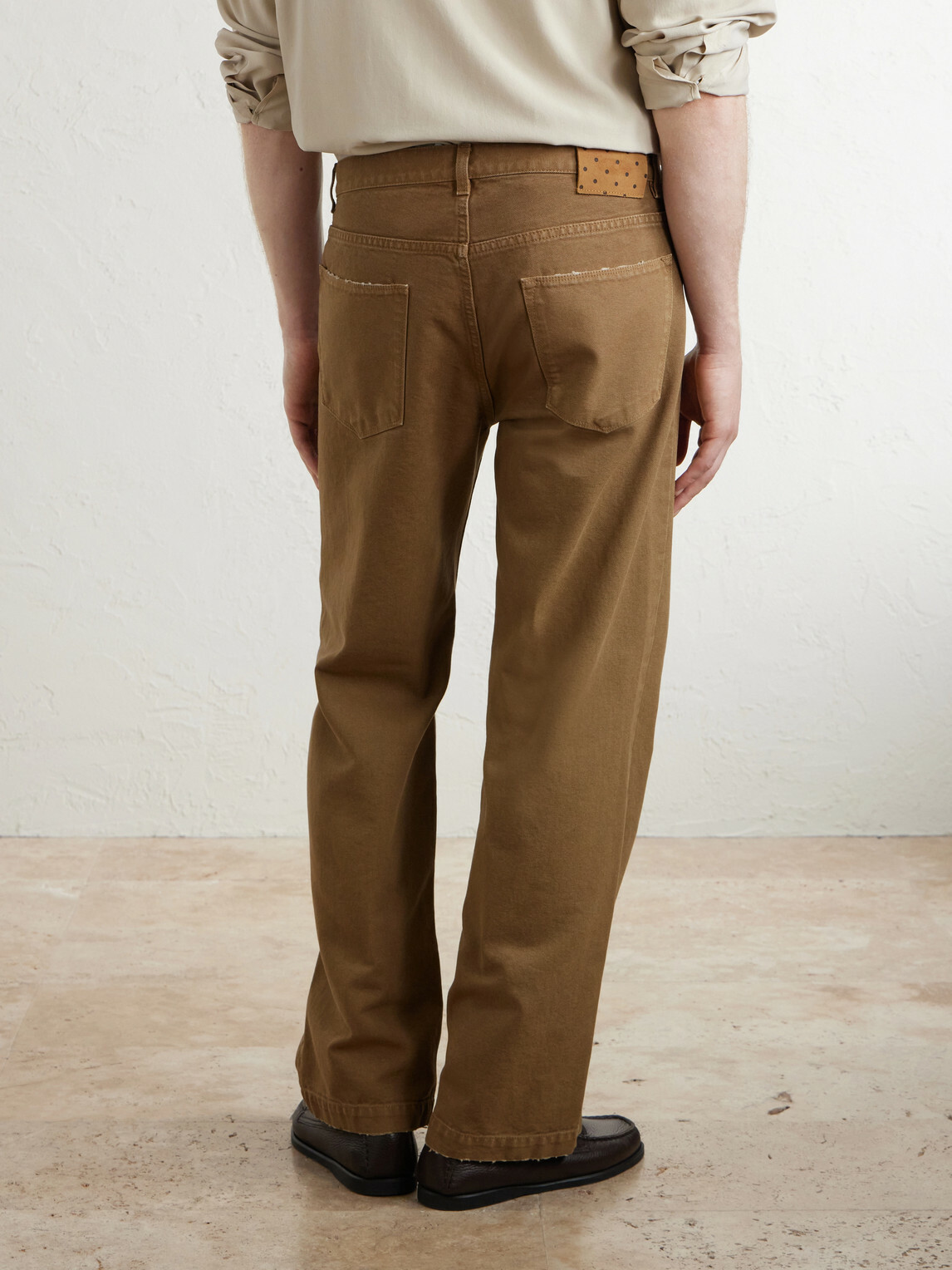 Massimo Alba - Oceano Straight-Leg Cotton Trousers - Brown