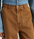 Ami Paris Cotton twill wide-leg pants