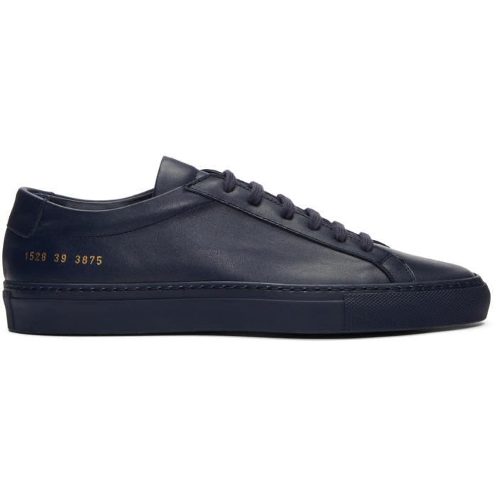 Photo: Common Projects Navy Original Achilles Low Sneakers 