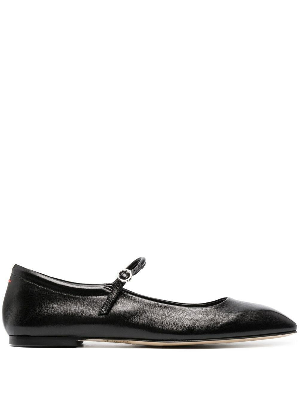 Aeyde Uma Nappa Leather Ballerinas in Black