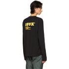 Affix Black Logo Print Long Sleeve T-Shirt