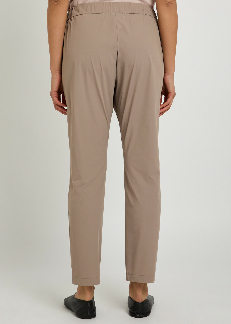 Herno Tapered-leg Stretch-shell Trousers Taupe
