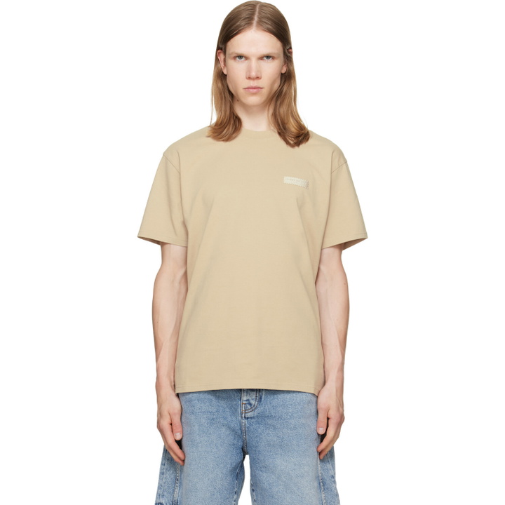 Photo: Givenchy Beige 'Givenchy Paris' Grosgrain T-shirt