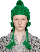 Anna Sui Green Butterfly Beanie