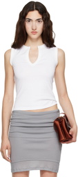 FLORE FLORE White Iman Tank Top