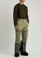 Moncler Grenoble Colour-blocked Padded Gore-tex ski Trousers Green