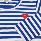 Comme des Garçons Play Men's Kids Long Sleeve Stripe T-Shirt in Blue/White