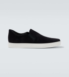 Manolo Blahnik Nadores suede slip-on sneakers