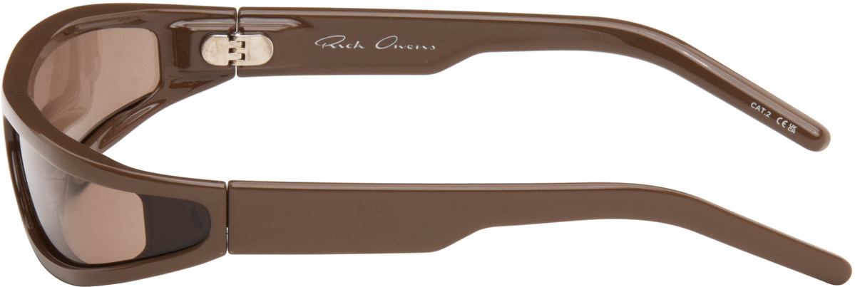Rick Owens Brown Fog Sunglasses