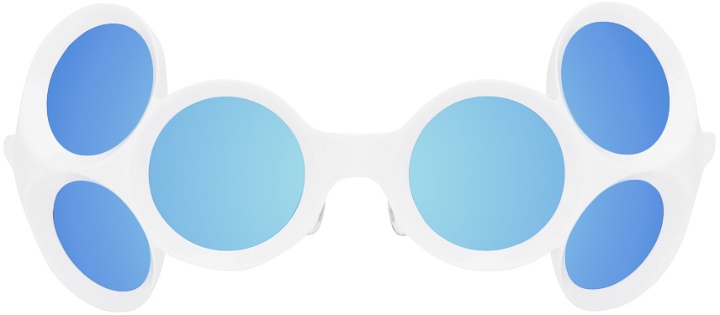 Photo: FACTORY900 SSENSE Exclusive White FA-087 Sunglasses