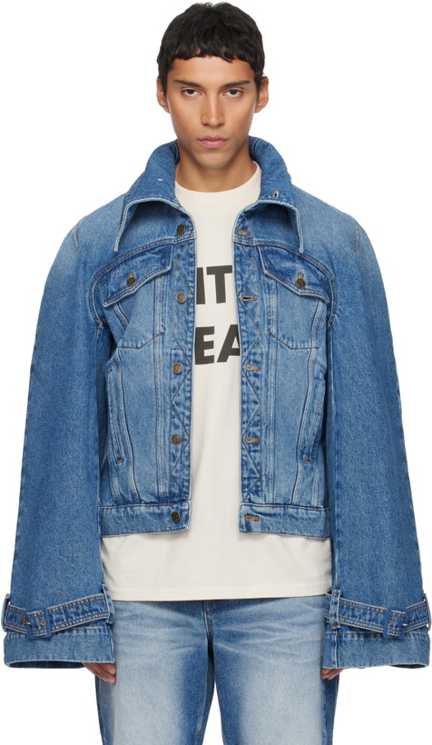 Photo: EGONlab Blue Raglan Denim Jacket
