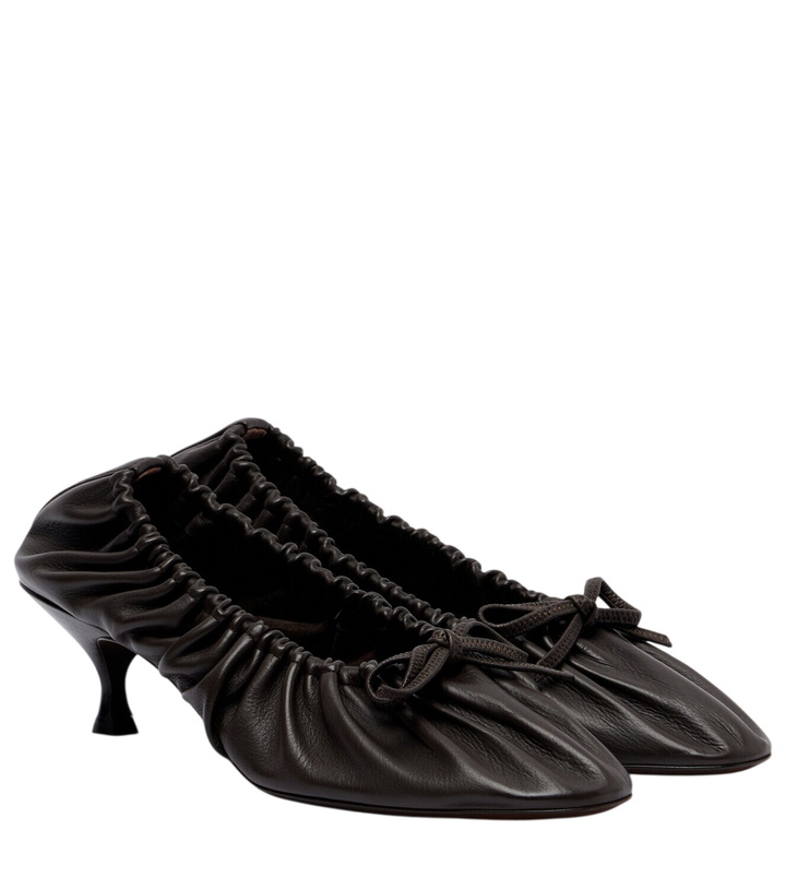 Photo: Herbert Levine Gather Around ruched leather pumps