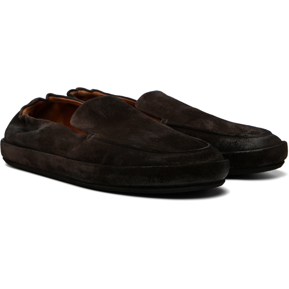 Marsèll Brown Scatopelle Suede Loafers