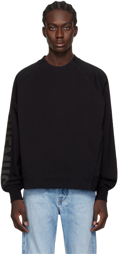 Photo: Jacquemus Black Les Classiques 'Le Sweatshirt Typo' Sweatshirt