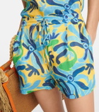 Marni Printed linen-blend shorts
